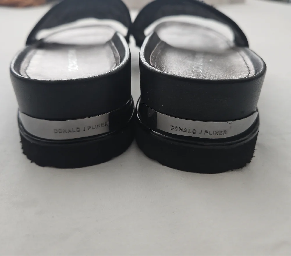 Donald J. Pliner Black Jeweled Slide Mules - Picture 4 of 6